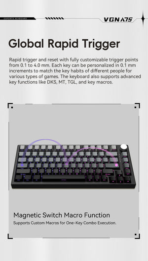 VGN A75 eSports Hall Effect Gasket-Mount Keyboard Magnetic KEYBOARD