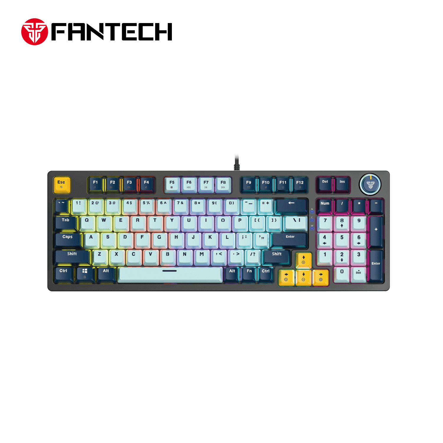 FANTECH ATOM 96 MK890V2 NABRD sky blue MECHANICAL KEYBOARD Eng/عربي