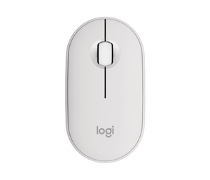 Logitech Pebble 2 M350S Tonal White – Bluetooth & Bolt Wireless Mouse, 400–4,000 DPI, Multi‑Device, Silent Click