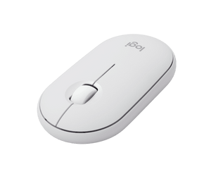 Logitech Pebble 2 M350S Tonal White – Bluetooth & Bolt Wireless Mouse, 400–4,000 DPI, Multi‑Device, Silent Click