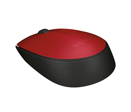 Logitech M171 Red/Black – 2.4 GHz Wireless Optical Mouse, 1000 DPI, Ambidextrous, 12‑Month Battery
