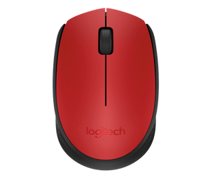 Logitech M171 Red/Black – 2.4 GHz Wireless Optical Mouse, 1000 DPI, Ambidextrous, 12‑Month Battery