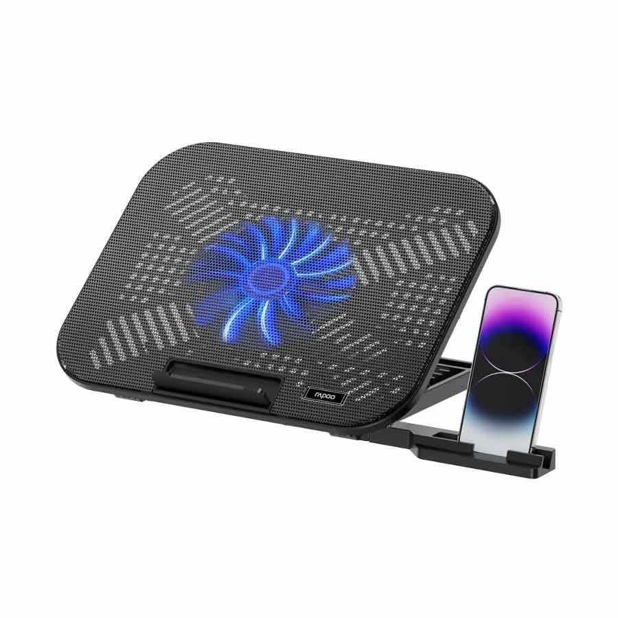 Rapoo CF100 Black 14 Inch Laptop Cooler with Phone Holder