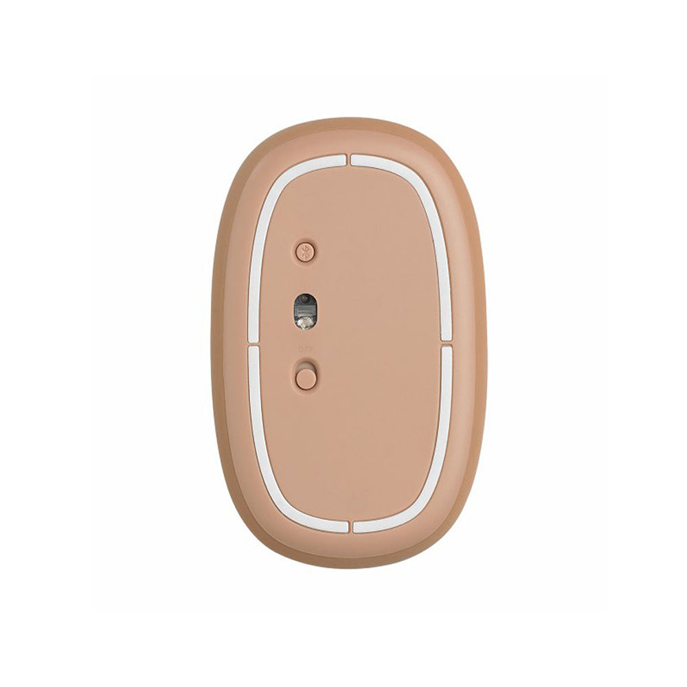 RAPOO M650 Bluetooth Multi-Device Silent Mouse, Dual Mode Bluetooth + 2.4G Wireless Mouse, 9 Months Battery Life, Switch up to 3 Devices, 2-Year Warranty - BROWN
