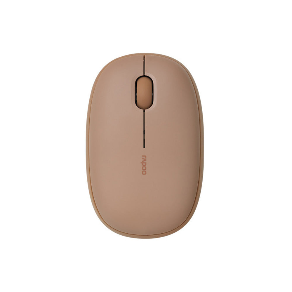 RAPOO M650 Bluetooth Multi-Device Silent Mouse, Dual Mode Bluetooth + 2.4G Wireless Mouse, 9 Months Battery Life, Switch up to 3 Devices, 2-Year Warranty - BROWN