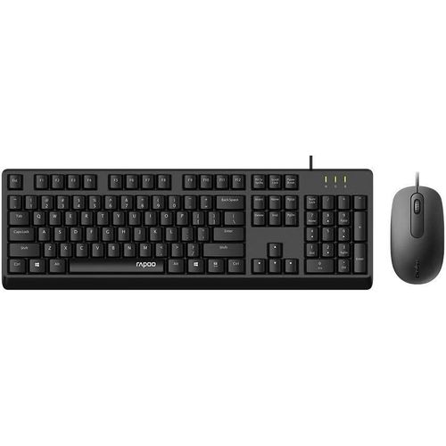 Rapoo X130Pro Wired Optical Mouse - Keyboard Combo - Black