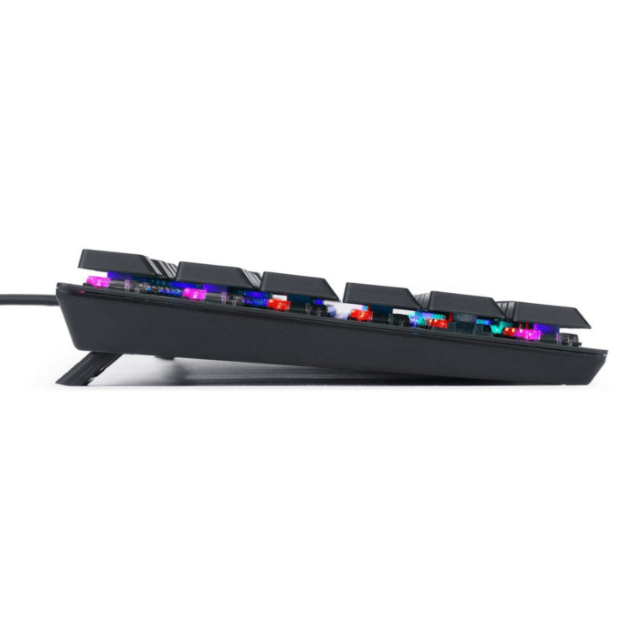 Redragon K607 Low Profile Mechanical Gaming Keyboard 87 Key Tenkeyless RGB LED Backlit Wired Computer Keyboard with Blue Switches for Windows PC - عربي/eng - Back View