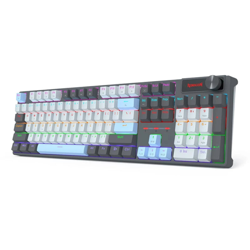 Redragon CAESURA K718 Rainbow Backlit Wired 104 Keys Gaming Keyboard