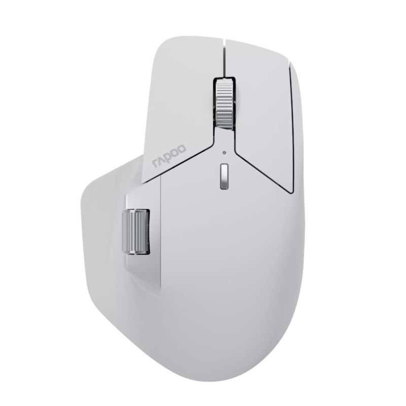 Rapoo MT760L Multi-mode Wireless Optical Mouse - white Ergonomic Design