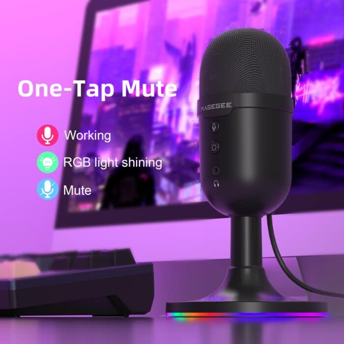 MageGee Fantasy Wired Gaming Microphone BLACK - Side View