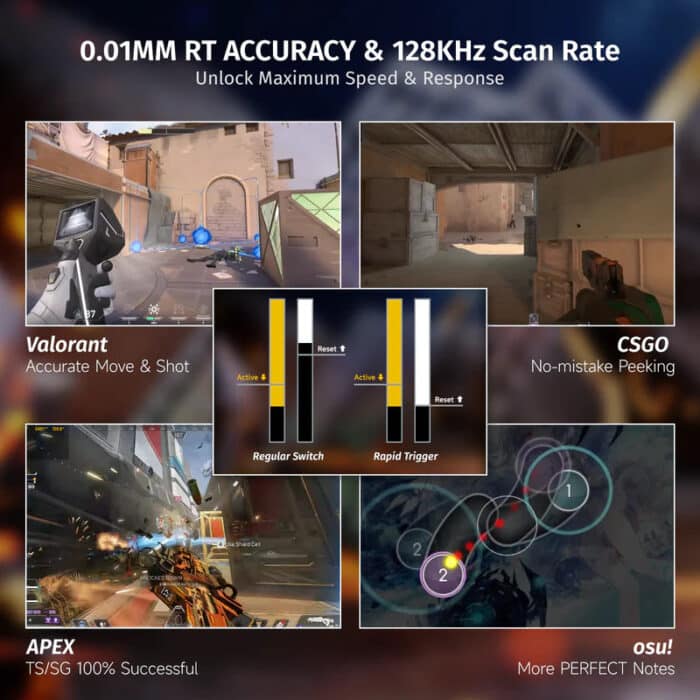ATTACK SHARK X68 HE 8000Hz Rapid Trigger Keyboard, 0.01mm RT Accuracy Wired Gaming Keyboard with Magnetic Switch, Adjustable Actuation, Rapid Trigger, Snap Tap, RGB Lighting for PC/Mac, Black - Package Contents