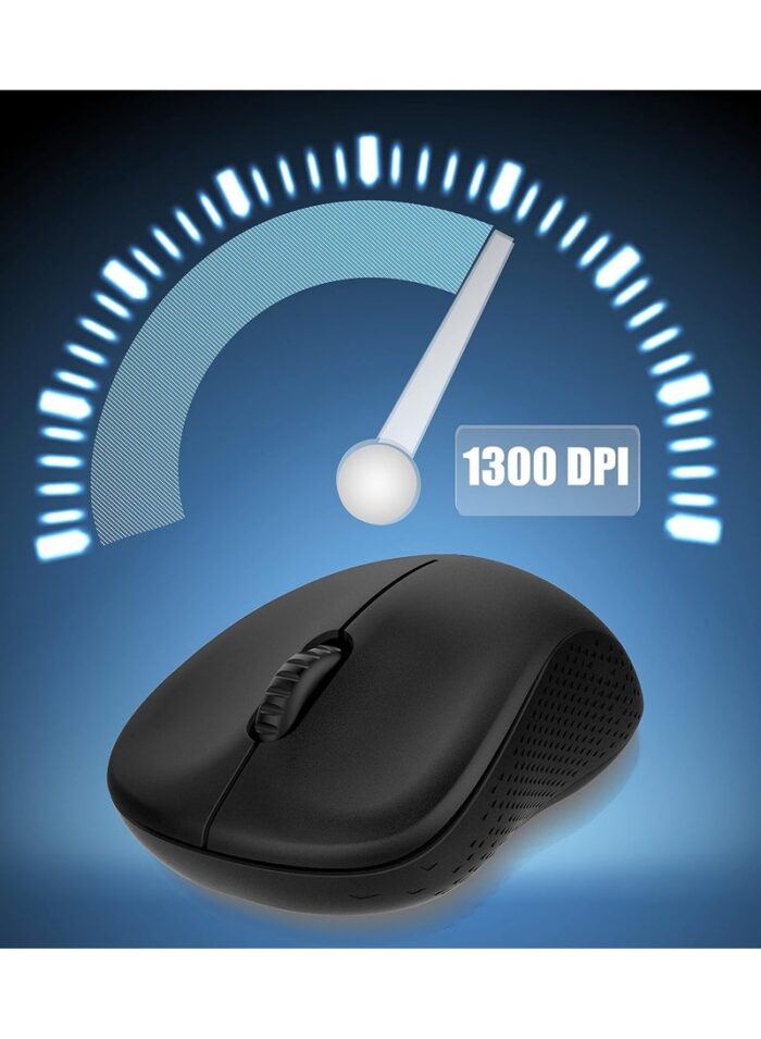 Rapoo 1620 Wireless USB Optical Mouse Black - Detail View