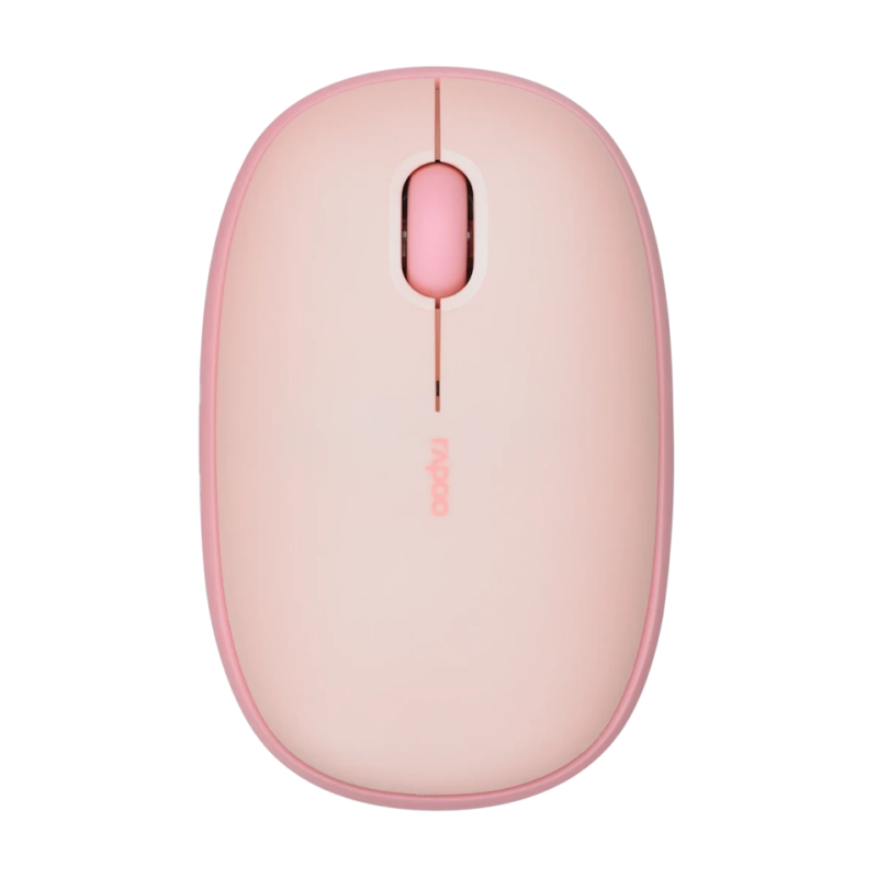 RAPOO M650 Bluetooth Multi-Device Silent Mouse, Dual Mode Bluetooth + 2.4G Wireless Mouse, 9 Months Battery Life, Switch up to 3 Devices, 2-Year Warranty - PINK