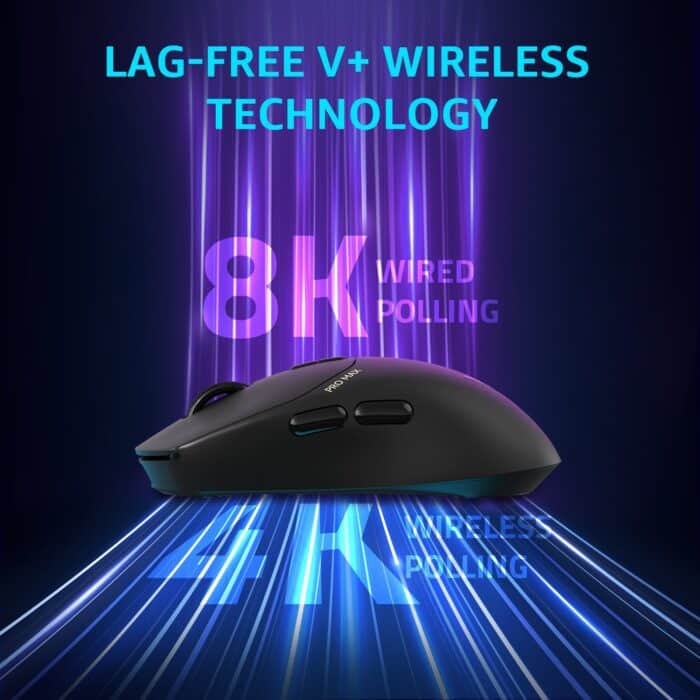 Mouse Rapoo VT1PRO MAX Gaming Black Wireless - In Use