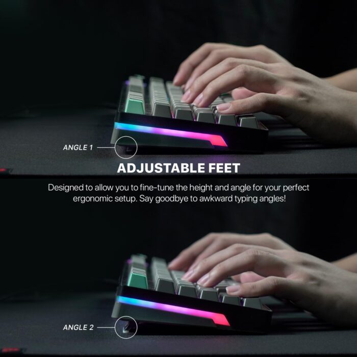 Fantech ATOM PRO83 MK913 wireless mechanical keyboard - 75% Layout | Tri-Mode | Mercury Edition - Detail View