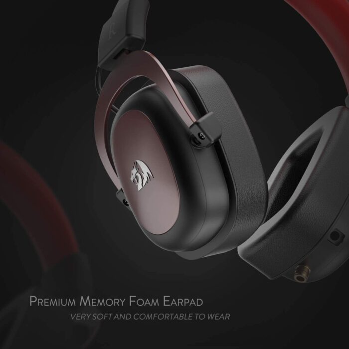 Redragon H510 Zeus Wired Gaming Headset – 7.1 Surround Sound, 53mm Drivers, Detachable Mic, USB + 3.5mm - Back View