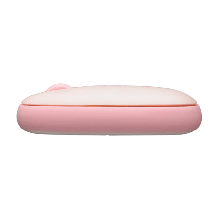 RAPOO M650 Bluetooth Multi-Device Silent Mouse, Dual Mode Bluetooth + 2.4G Wireless Mouse, 9 Months Battery Life, Switch up to 3 Devices, 2-Year Warranty - PINK - Side View