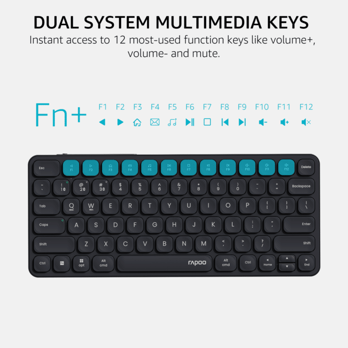 Rapoo E9050L Multi-Device Wireless Keyboard Blade-Series - Detail View