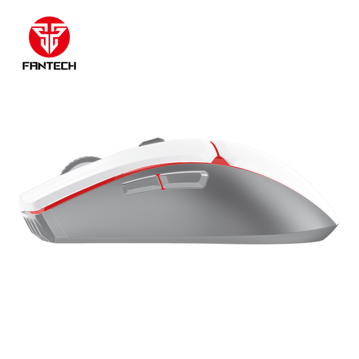 Fantech Crypto WGC3 Wireless Mouse Gaming Crypto Polling Rate 1000Hz DPI 10000- white - Side View