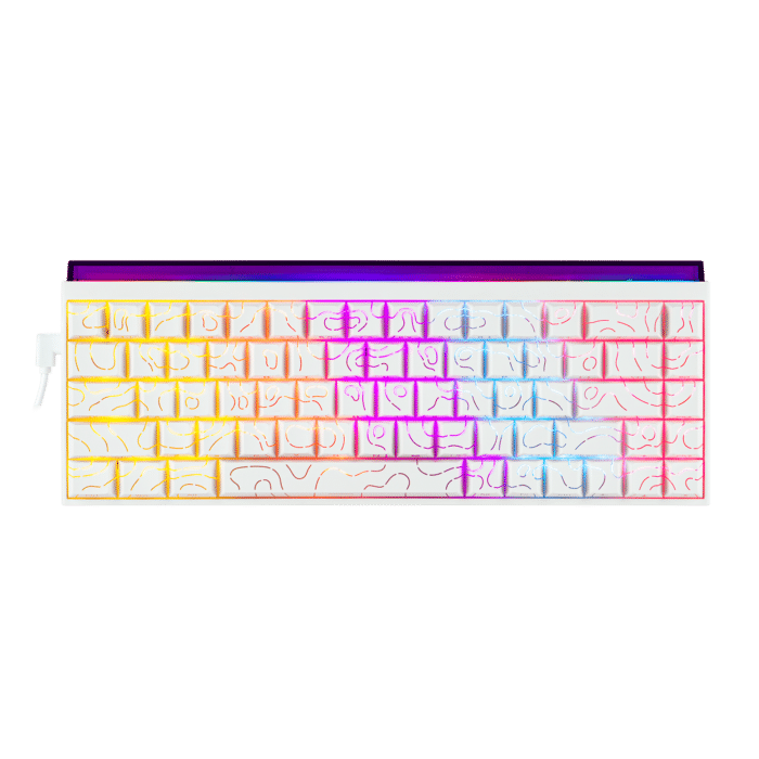 AJAZZ NK68 Small Mechanical Keyboard 68-key layout Mixed Light DIY Wired Version - Side View