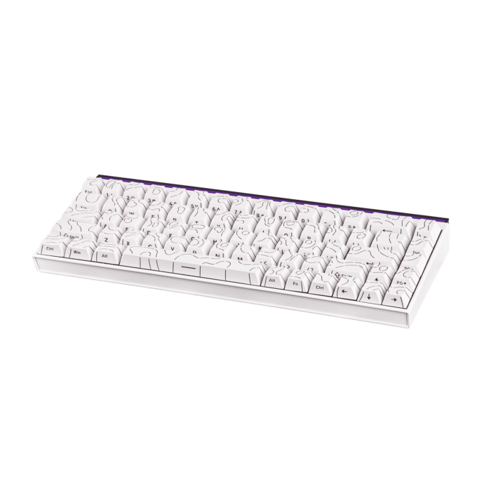 AJAZZ NK68 Small Mechanical Keyboard 68-key layout Mixed Light DIY Wired Version - In Use