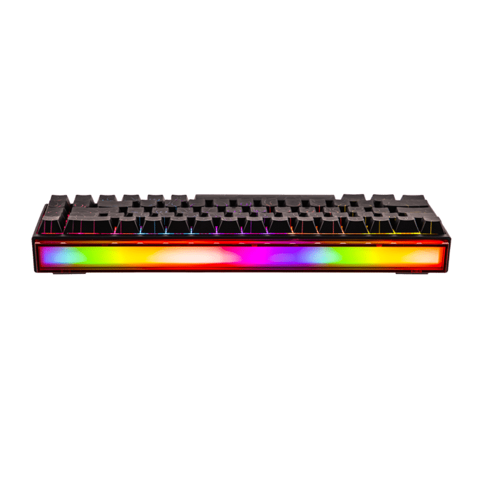 AJAZZ NK68 RGB Mechanical Keyboard 68-key layout Mixed Light DIY Wired Version (Black) - Side View