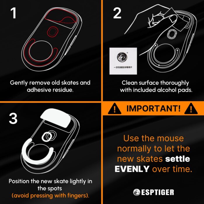 ICE V2 Mouse Skates For VXE R1/SE/PRO/PRO Max Series - Side View