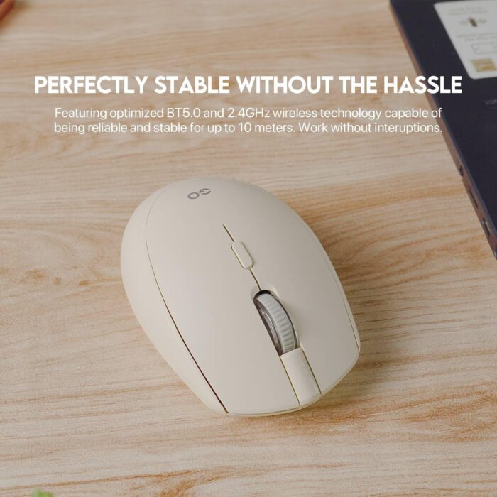 FANTECH GO W193 Wireless Mouse Beige - Side View