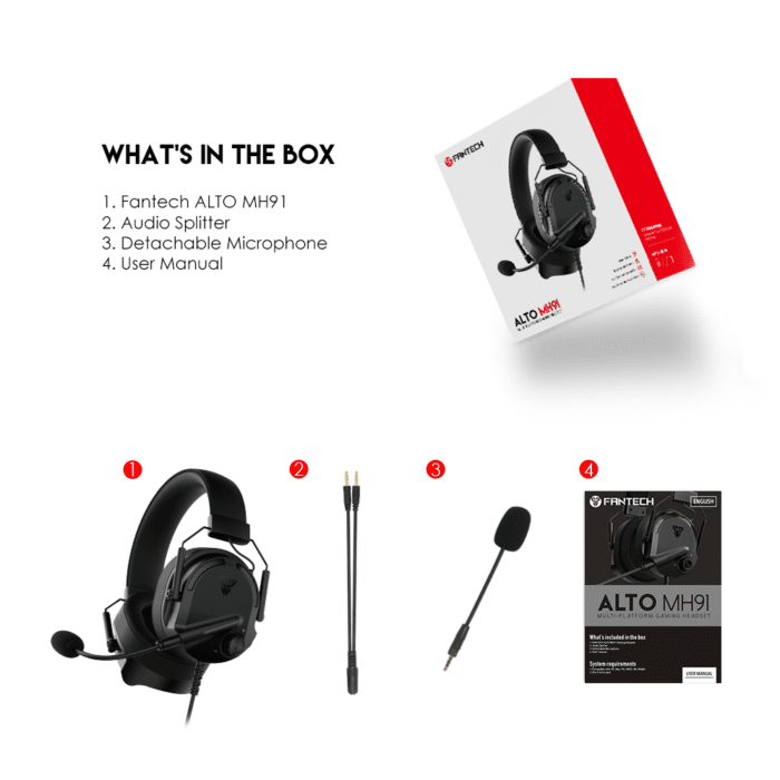 FANTECH ALTO MH91 MULTI-PLATFORM GAMING HEADSET - View 15