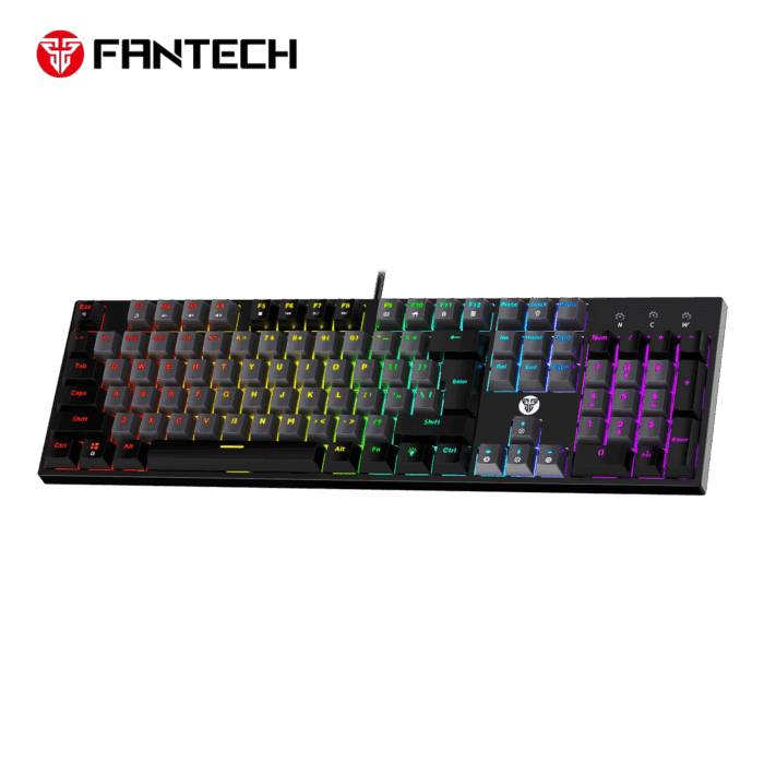 Fantech ATOM104 MK886V2 mechanical keyboard Sumi grey - 104 Keys | Full-Size | RGB | Sumi Grey - Side View