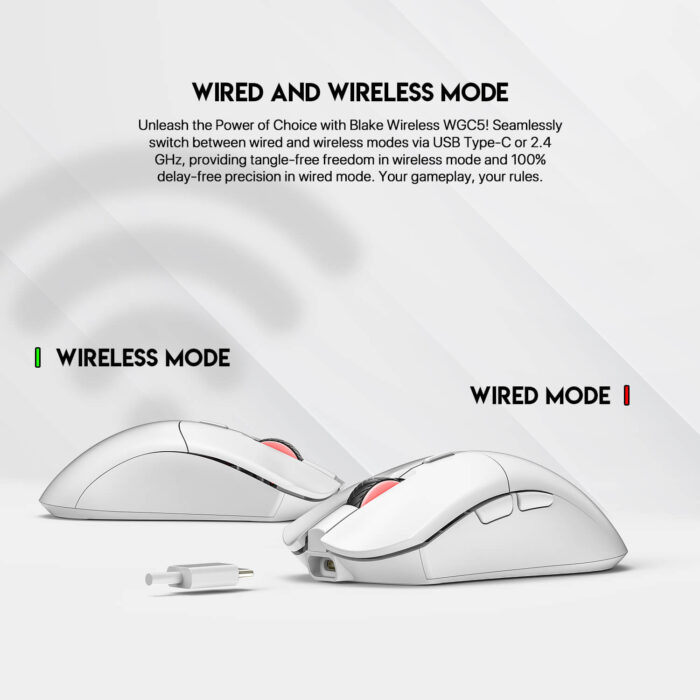 FANTECH WGC5S BLAKE S DUAL MODE WIRELESS GAMING MOUSE Polling Rate 1000Hz - Black - View 8
