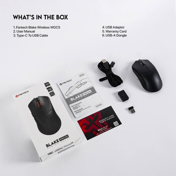 FANTECH WGC5S BLAKE S DUAL MODE WIRELESS GAMING MOUSE Polling Rate 1000Hz - Black - View 12