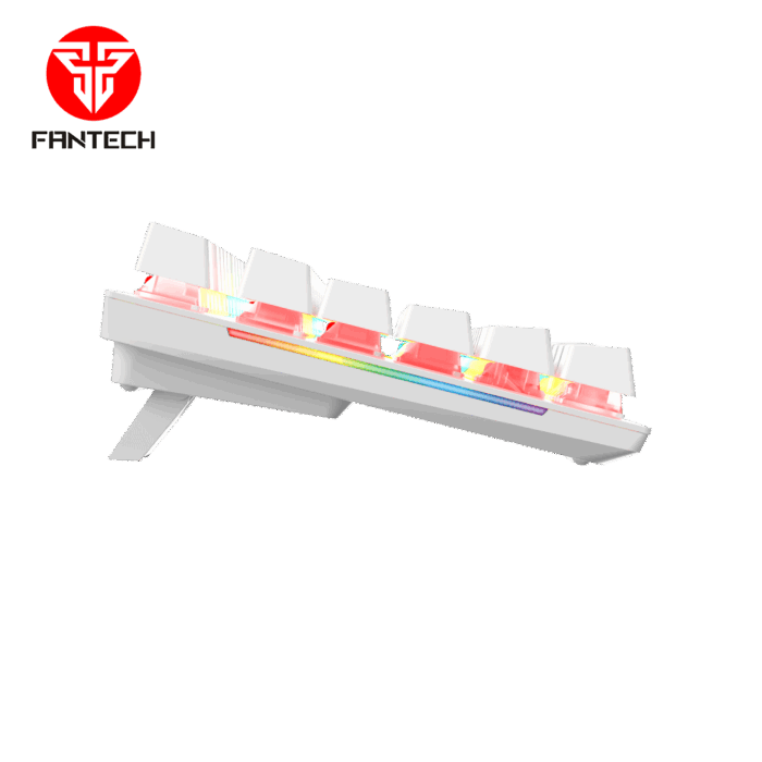 Fantech MAXFIT108 MK855 RGB mechanical keyboard white - 108 Keys | Hot-Swappable | Blue Switches - Back View