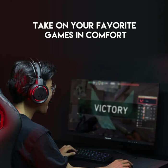 FANTECH HQ53 Flash Lightweight Wired Gaming Headset BLACK - Back View