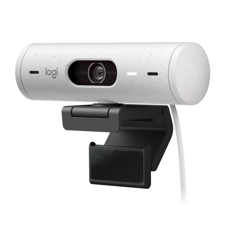 Logitech Brio 500 Full HD Webcam with Auto Light Correction -off white