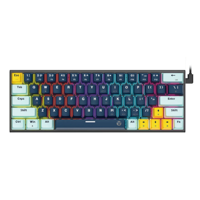 Fantech ATOM63 MK874V2 mechanical keyboard navy - 63 Keys | Hot-Swappable | RGB | Navy