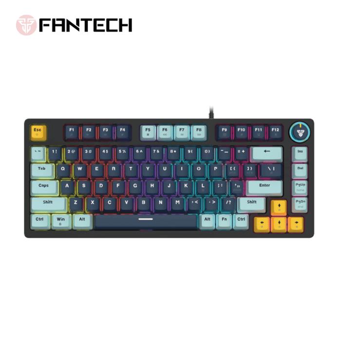 Fantech ATOM81 MK875V2 mechanical keyboard navy - 81 Keys | Hot-Swappable | RGB | Navy