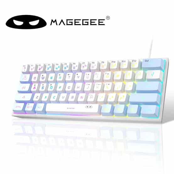 MageGee TS91 Wired Membrane Keyboard (WHITE)