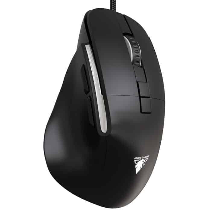 JeDEL CP102 Mouse - Optical Sensor 3600 DPI 7 Buttons Braided cable silent click - Side View