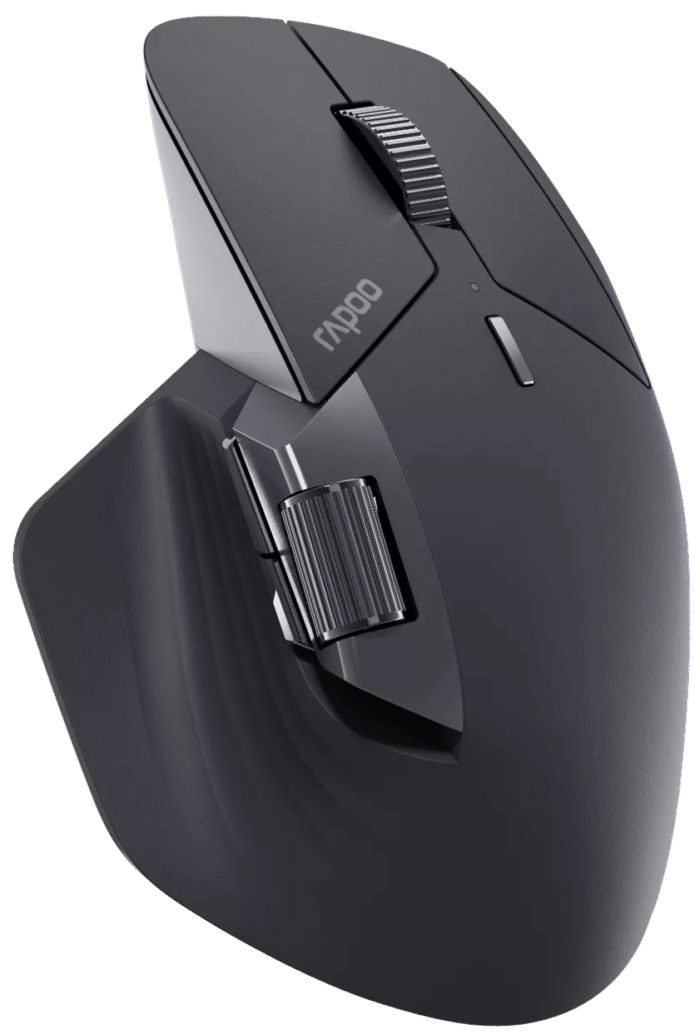 Rapoo MT760L Multi-mode Wireless Optical Mouse - Black Ergonomic Design - Package Contents