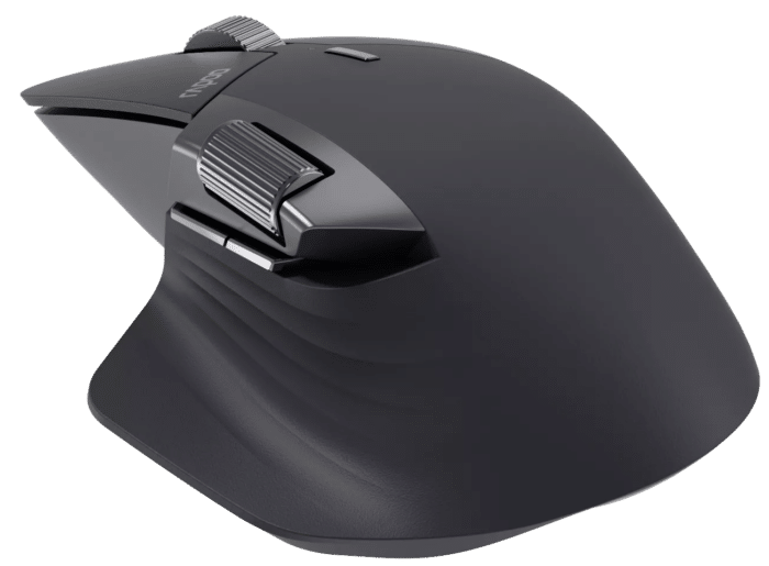 Rapoo MT760L Multi-mode Wireless Optical Mouse - Black Ergonomic Design - In Use