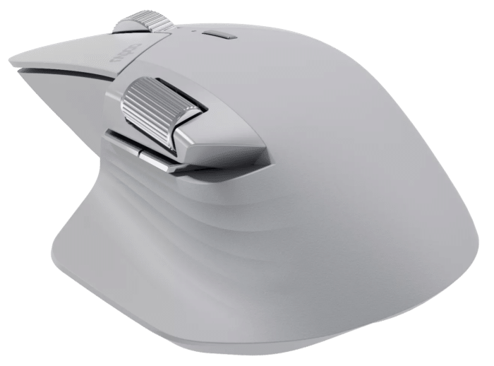 Rapoo MT760L Multi-mode Wireless Optical Mouse - white Ergonomic Design - In Use