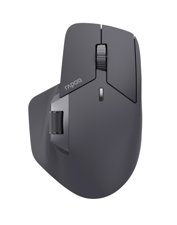 Rapoo MT760L Multi-mode Wireless Optical Mouse - Black Ergonomic Design