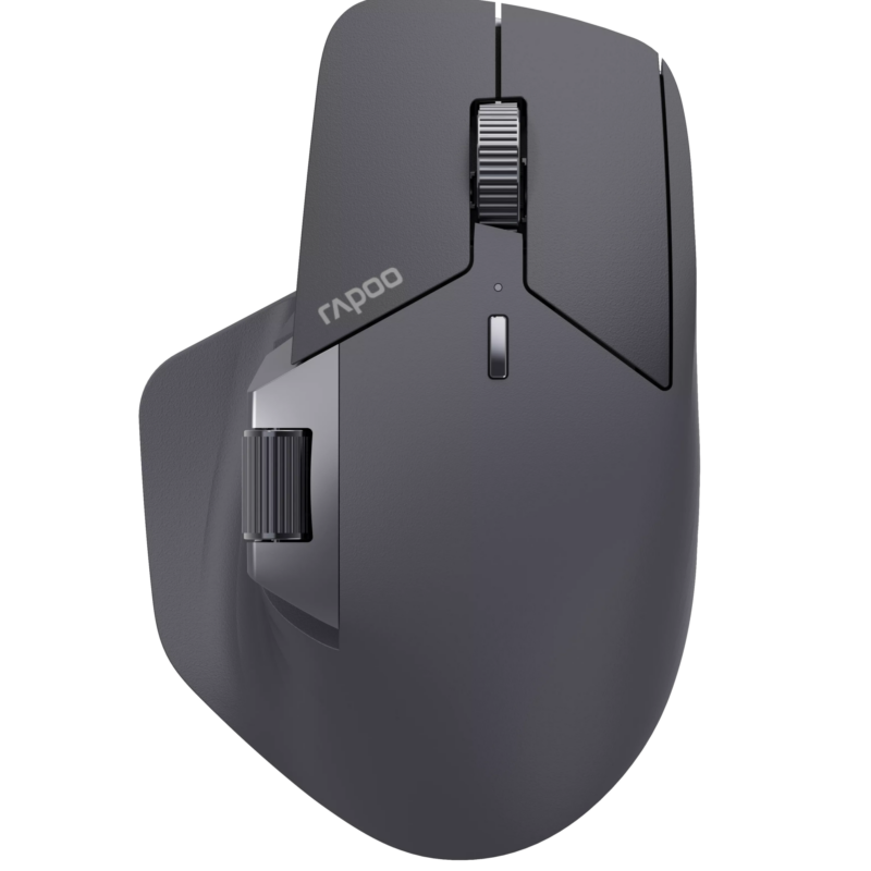 Rapoo MT760L Multi-mode Wireless Optical Mouse - Black Ergonomic Design