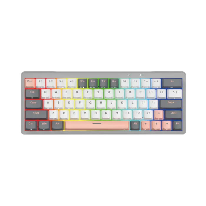 Fantech Mk912 Atom Pro63 60% Mechanical Gaming Keyboard stellar english - arabic layout - Side View