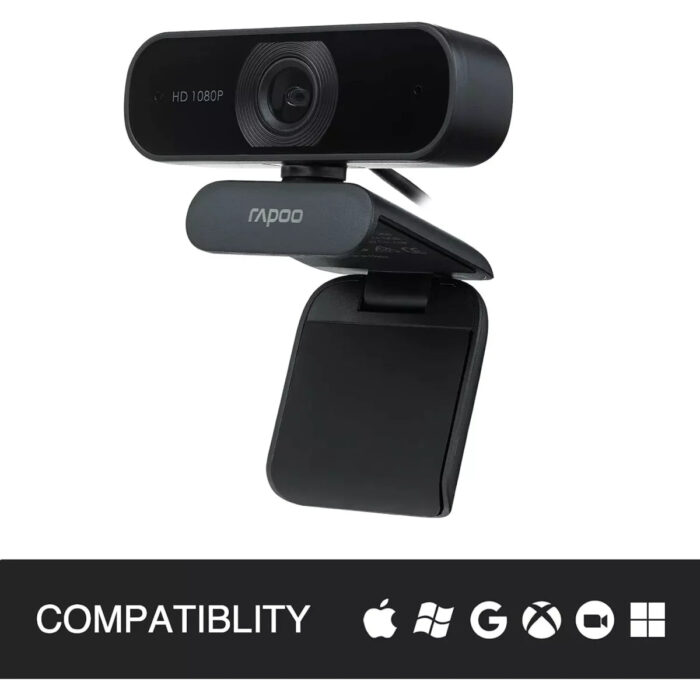 Rapoo C260 Webcam 1080P – Built-in Microphone - Back View