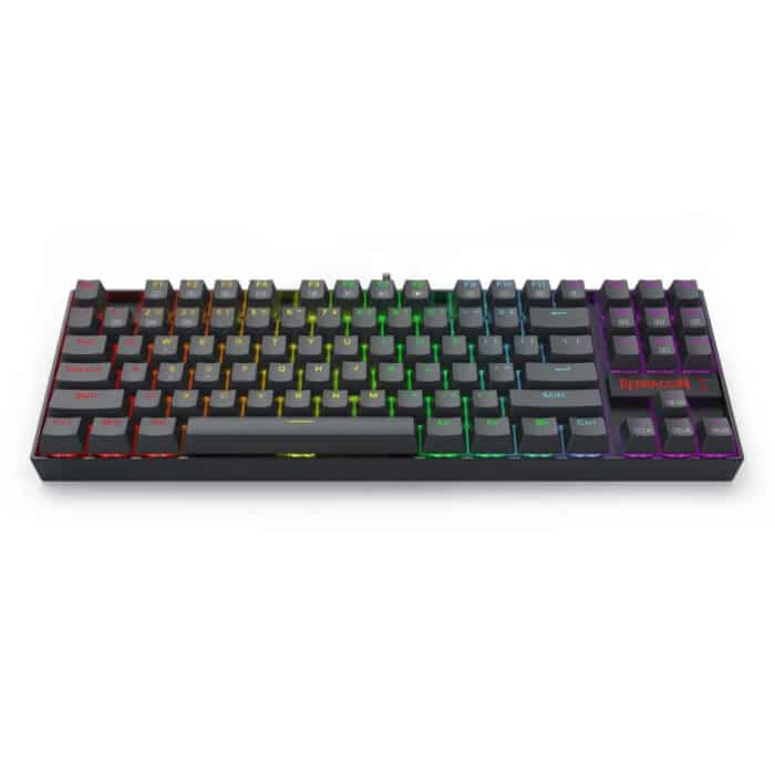 Redragon K552 KUMARA 87 Key LED RGB Backlit Mechanical Computer illuminated Keyboard with Blue Switches for PC Gaming Compact ABS-Metal Design - عربي/eng - Back View