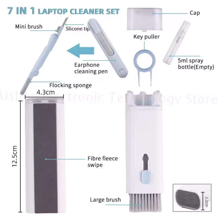 7 in 1 Electronic Cleaner Kit - Back View
