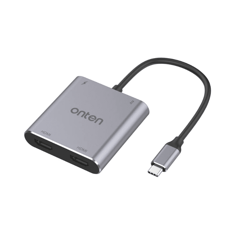 Onten HUB 4*1 Type-C To Dual HDMI(4K-60Hz) + USB 2.0 + PD Charge (MST) OTN-9175K