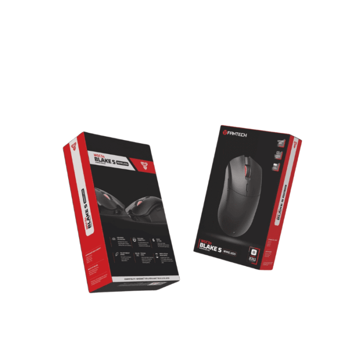 FANTECH WGC5S BLAKE S DUAL MODE WIRELESS GAMING MOUSE Polling Rate 1000Hz - White - Back View